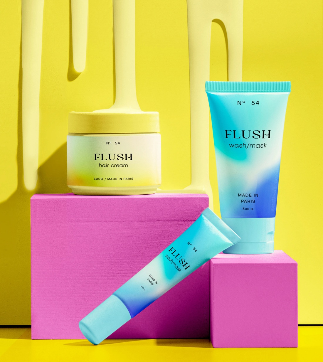 A colorful cosmetic packages