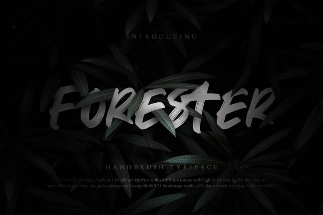 A free handbrush typeface