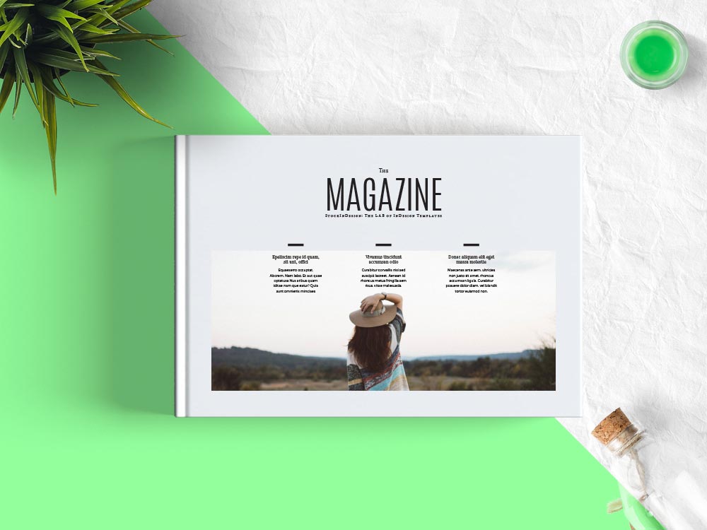 A free magazine template