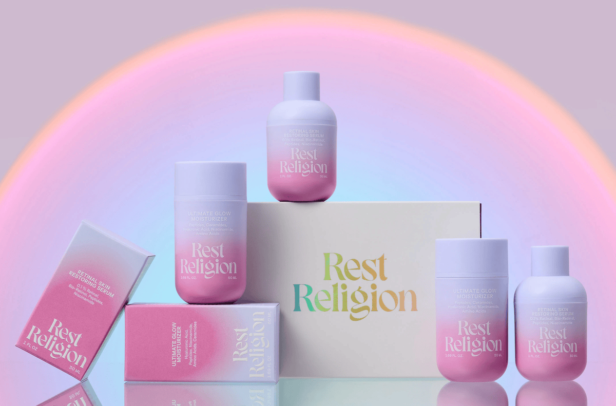 Gradient skincare cosmetics packaging