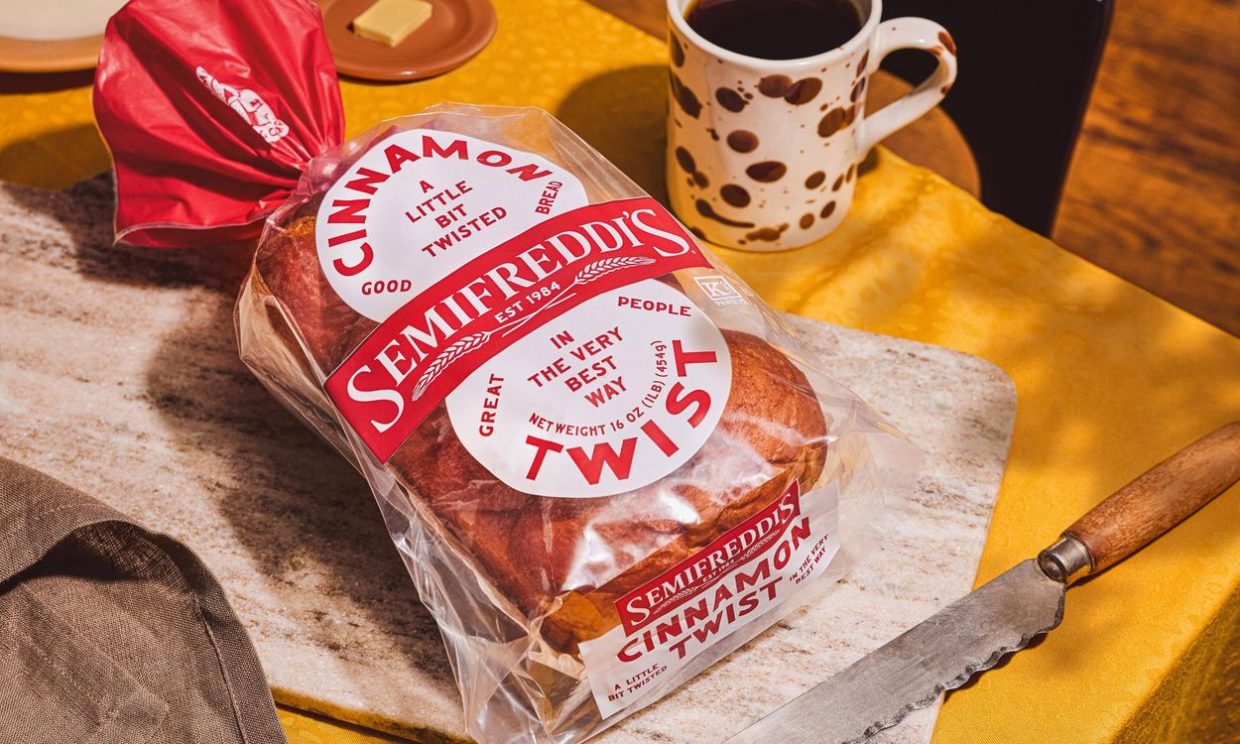 A Semifreddi's bread packaging design
