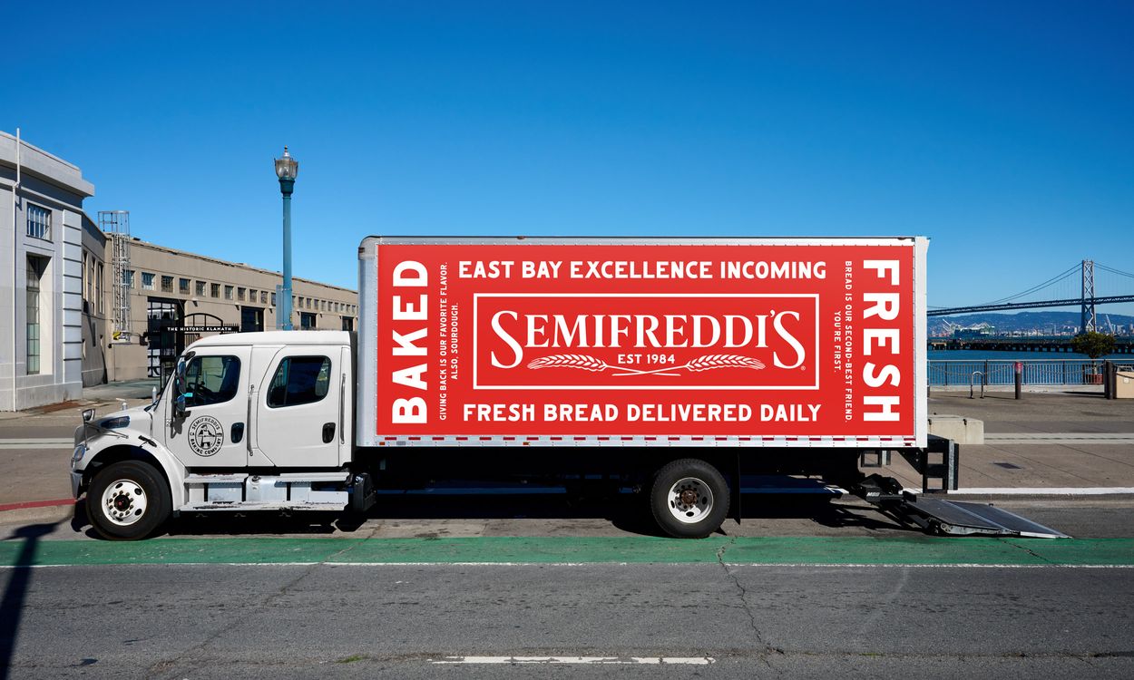 A Semifreddi's delivery truck