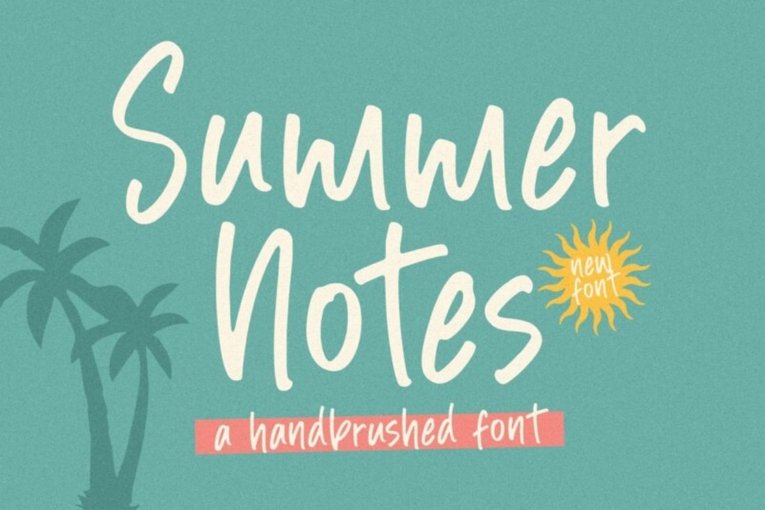 A free hand brushed font