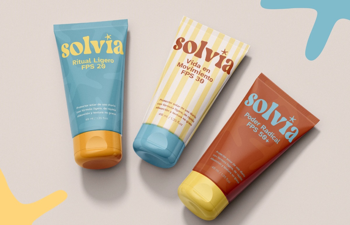 A sun cream in vintage style