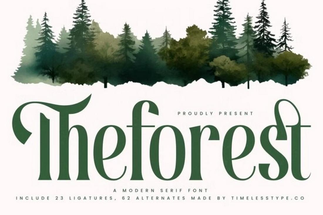 A modern serif font