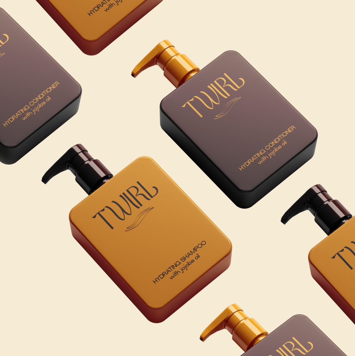 Curl care cosmetic packaging design