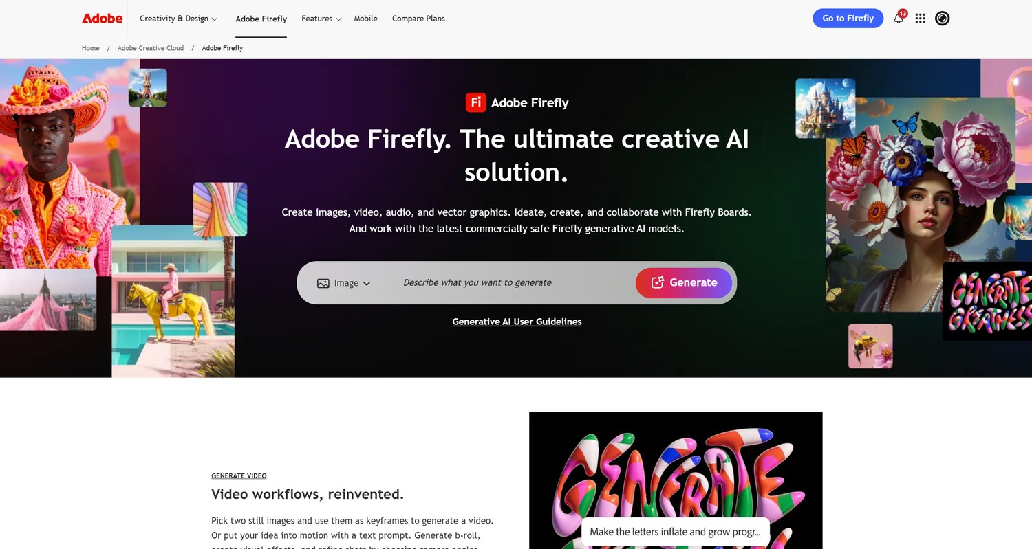 Adobe Firefly ultimate creative AI solution