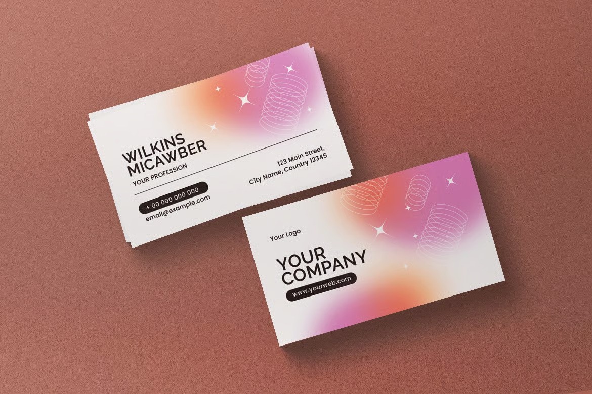 An aesthetic business card template