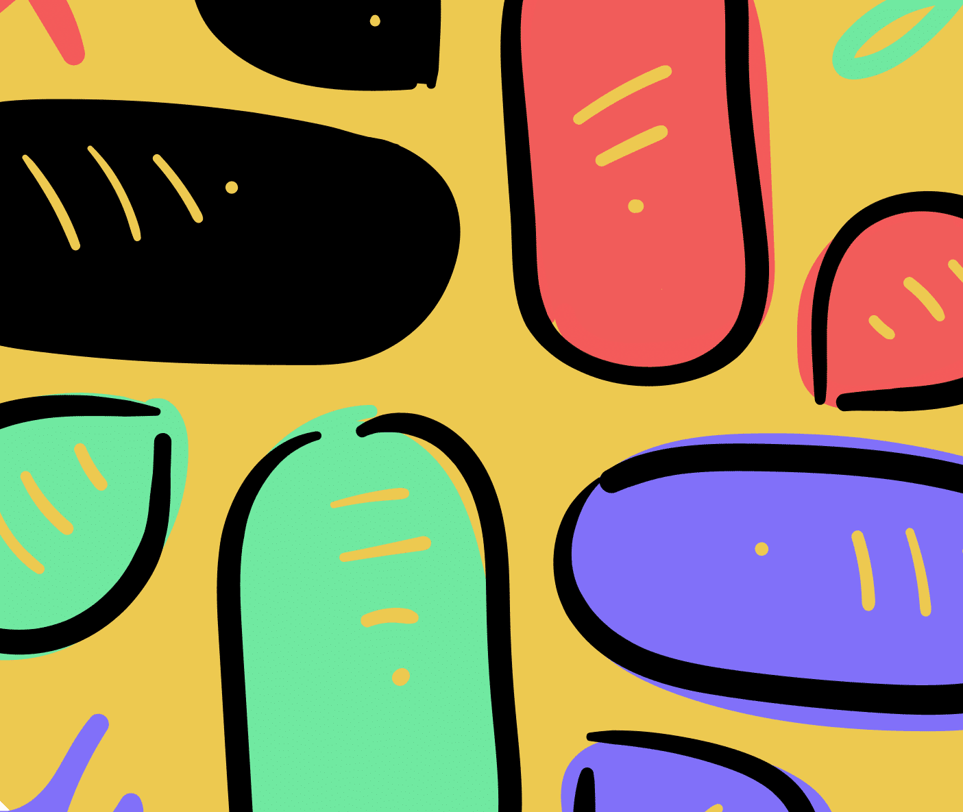 Colorful free app illustrations