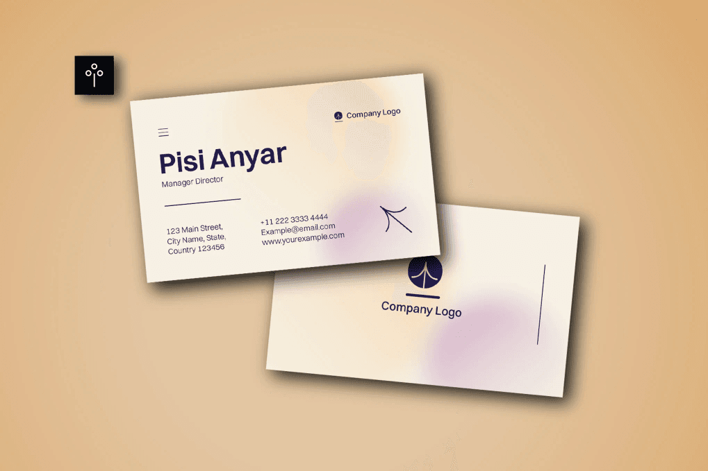 A beige gradient business card template
