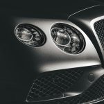 A close up of Bentley car front
