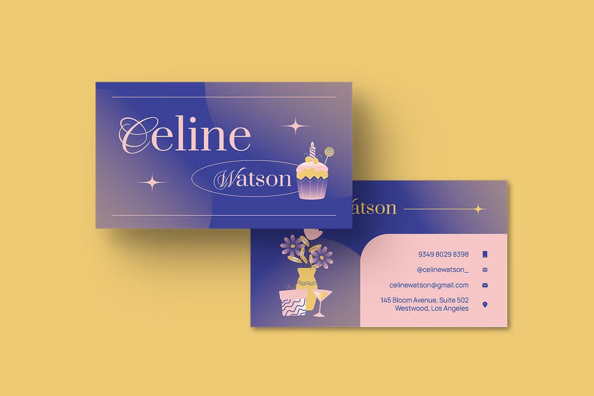 A birthday woman business card template