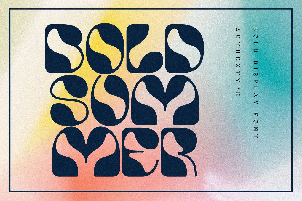 A bold display summer font