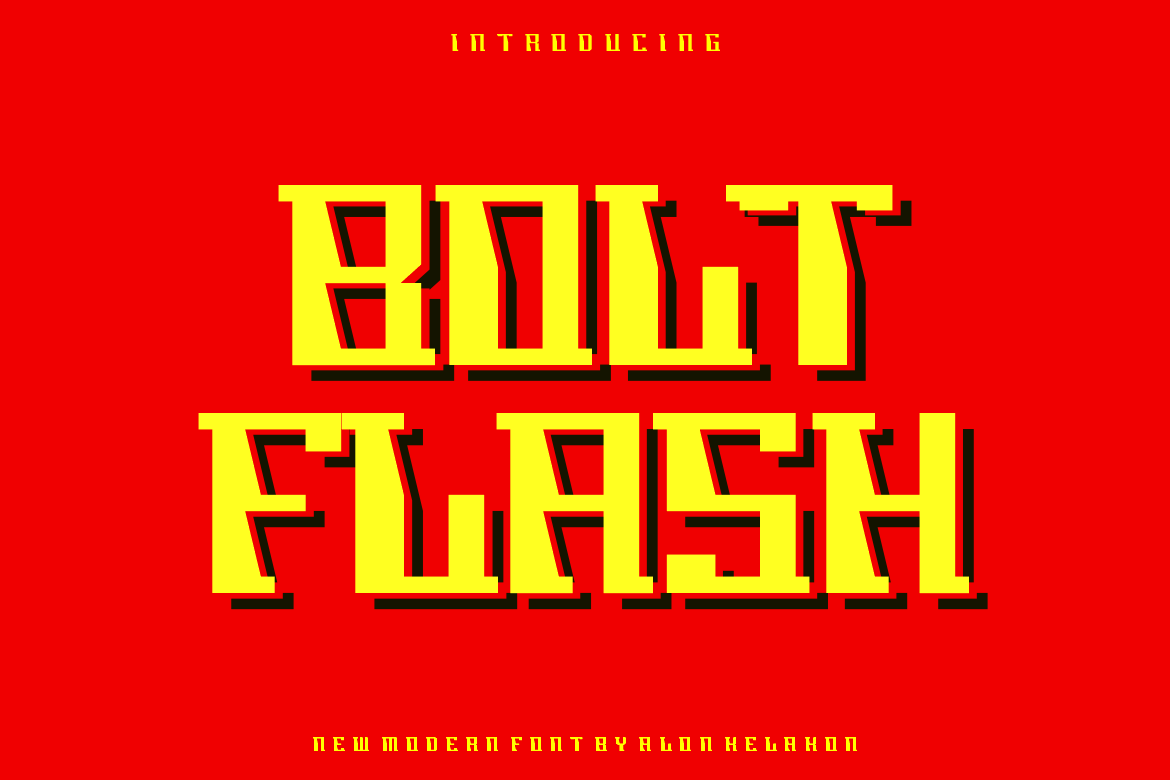 A modern lightning display font