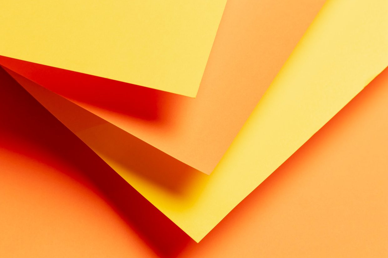 A colorful papers sheets