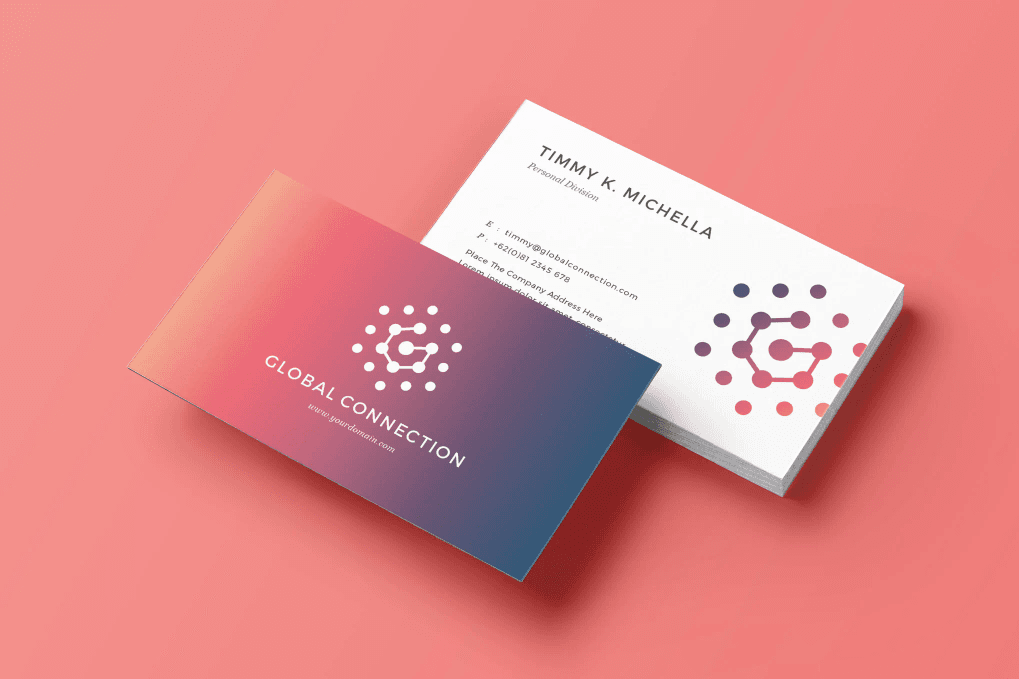 A gradient business card template