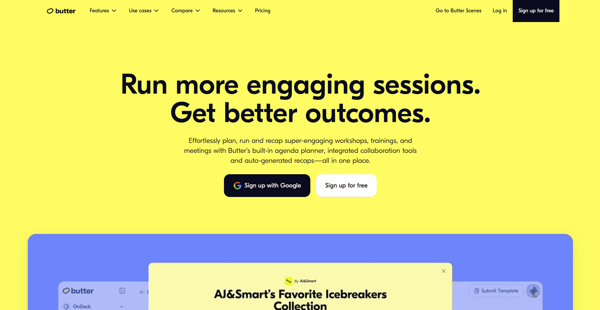 A bright yellow website design