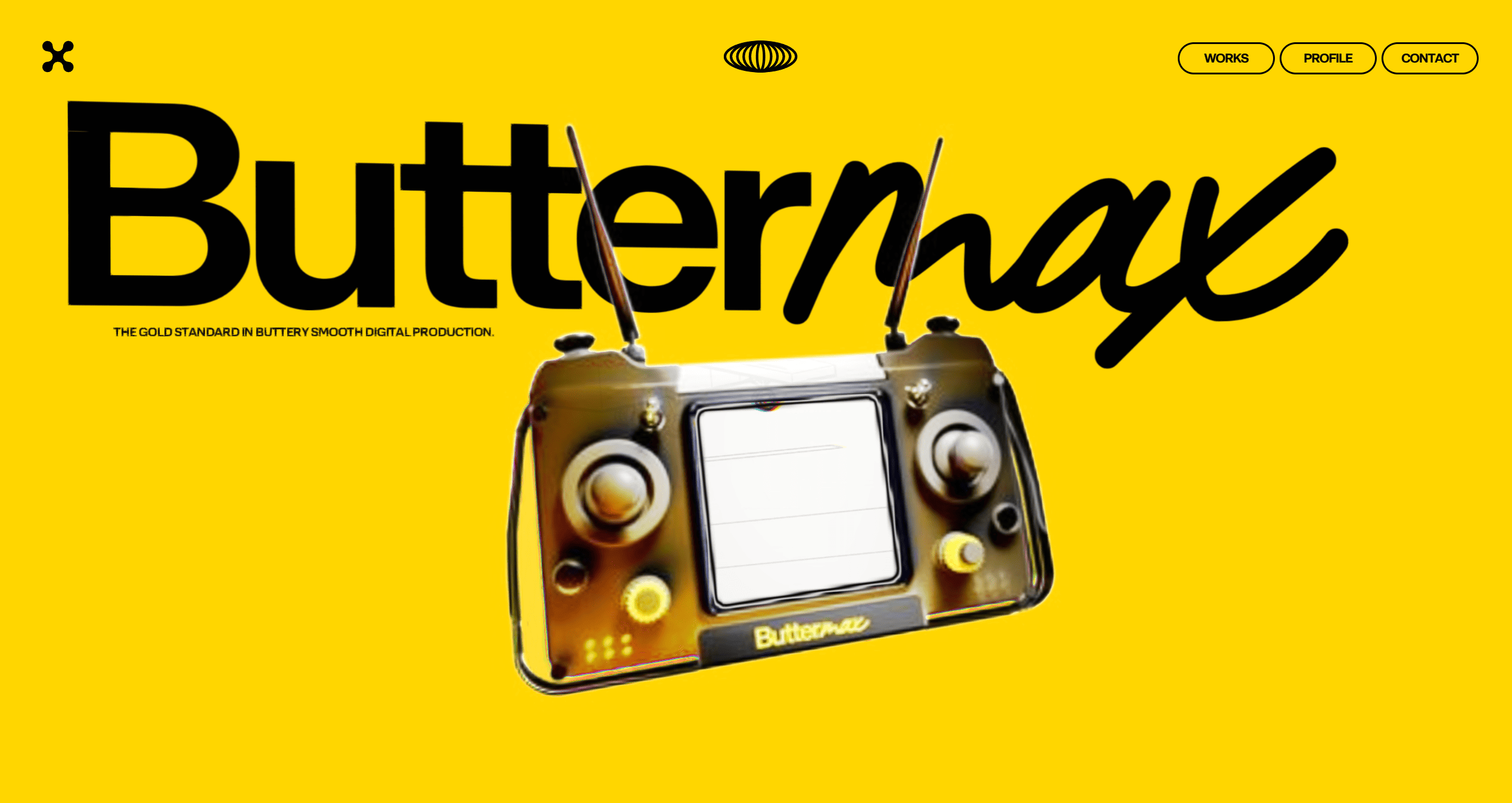A yellow website layout