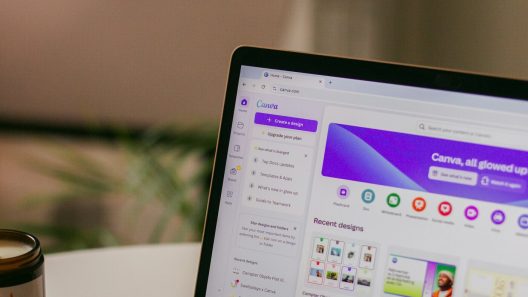 Canva design studio website layout