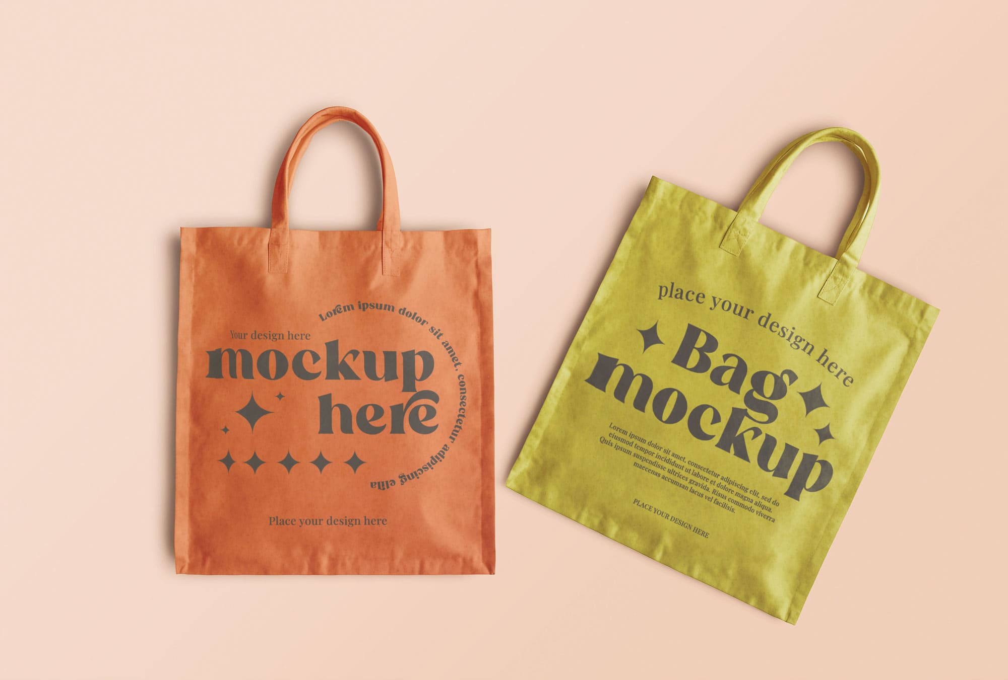 A free canvas tote bag mockup