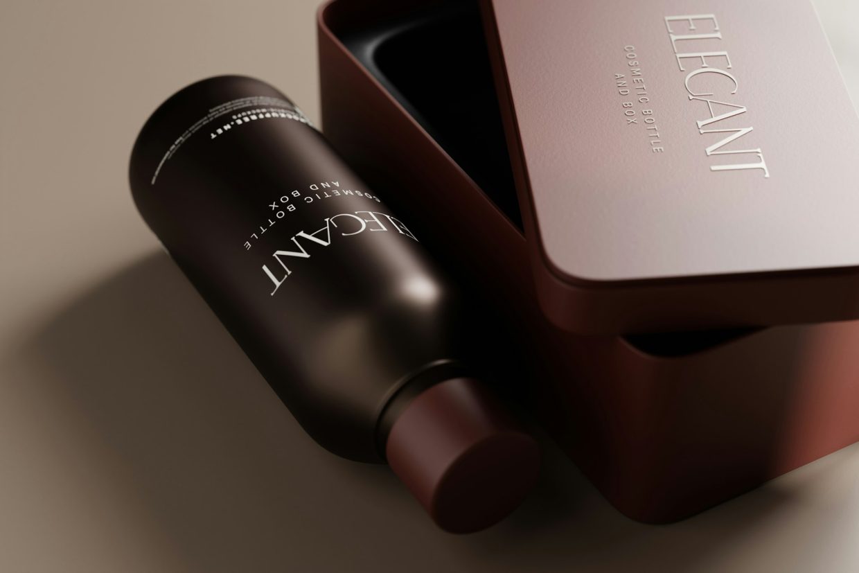 A cosmetic packaging mockup