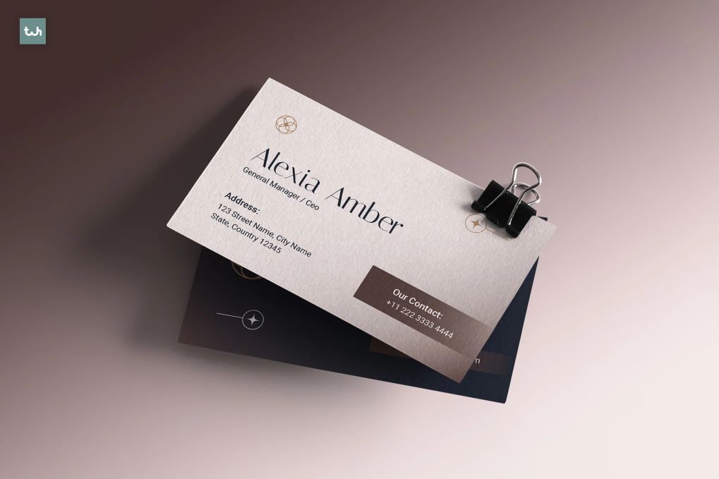 A cream luxury business card template