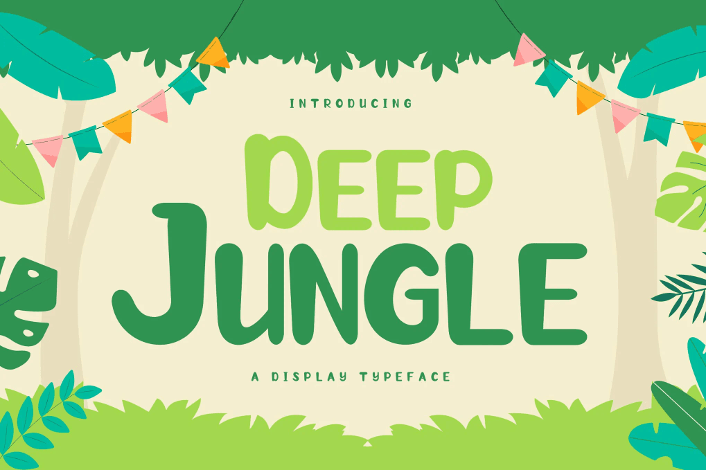 A jungle display typeface