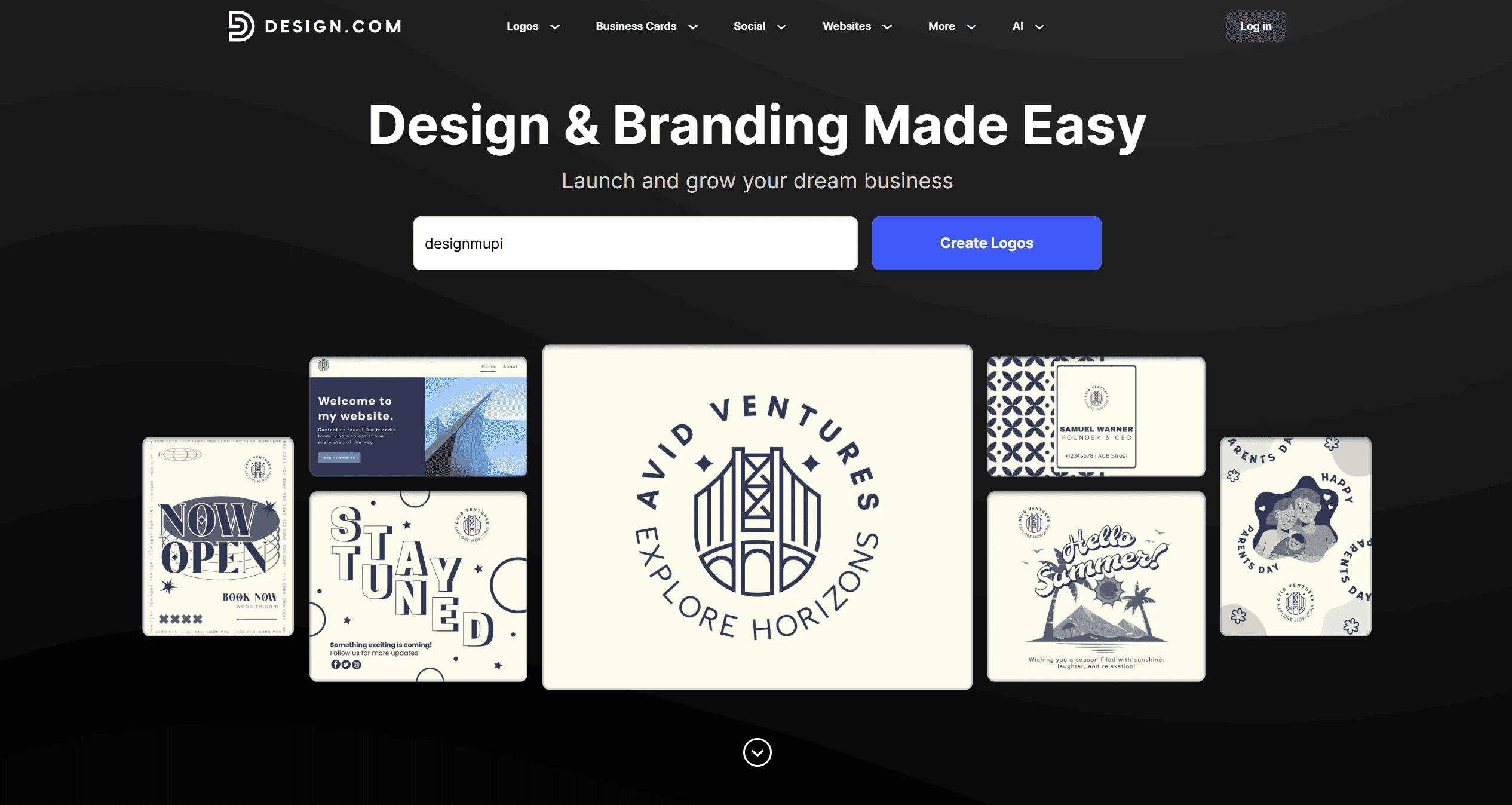 A design com website layout