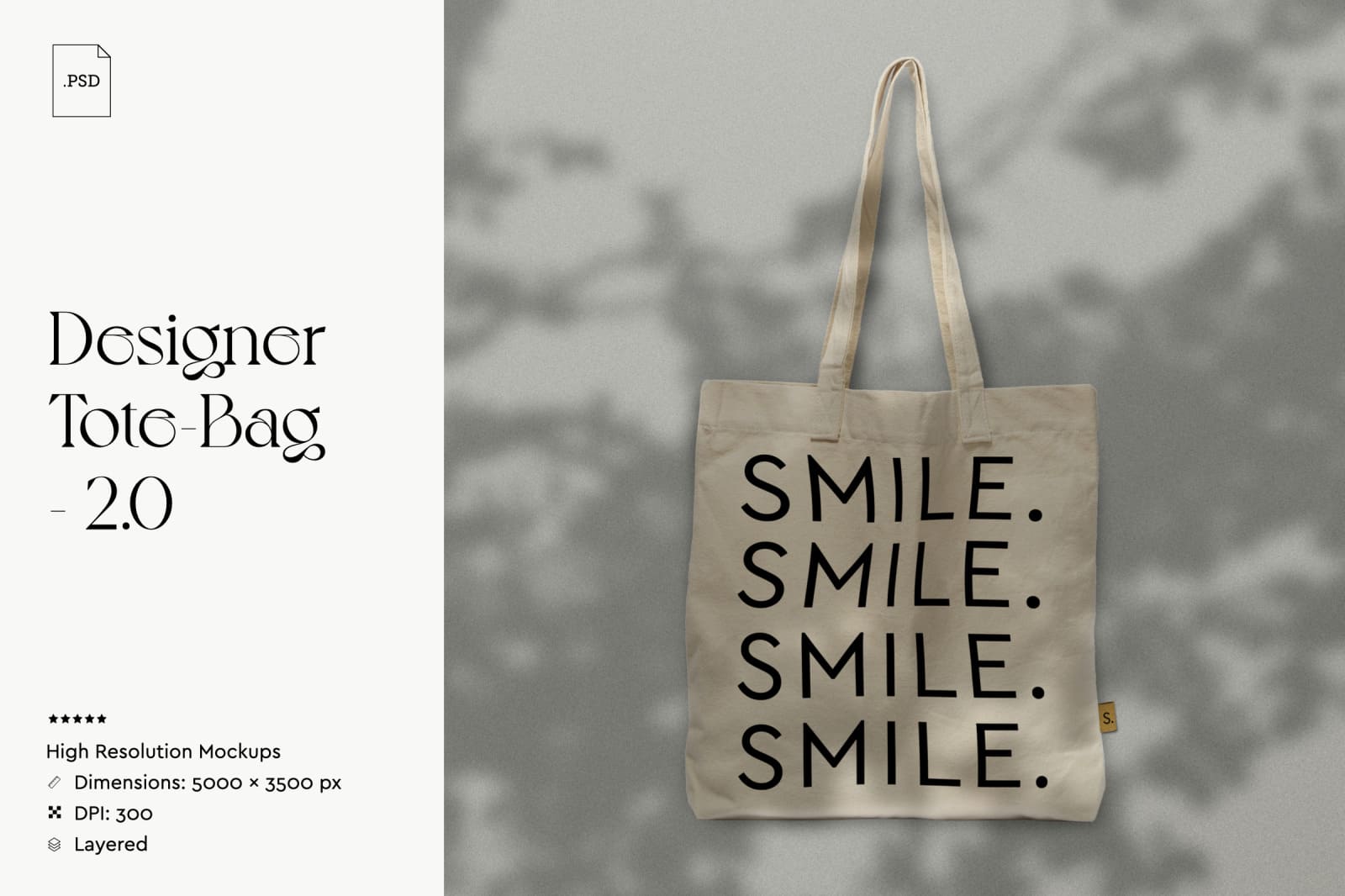 A designer tote bag mockup
