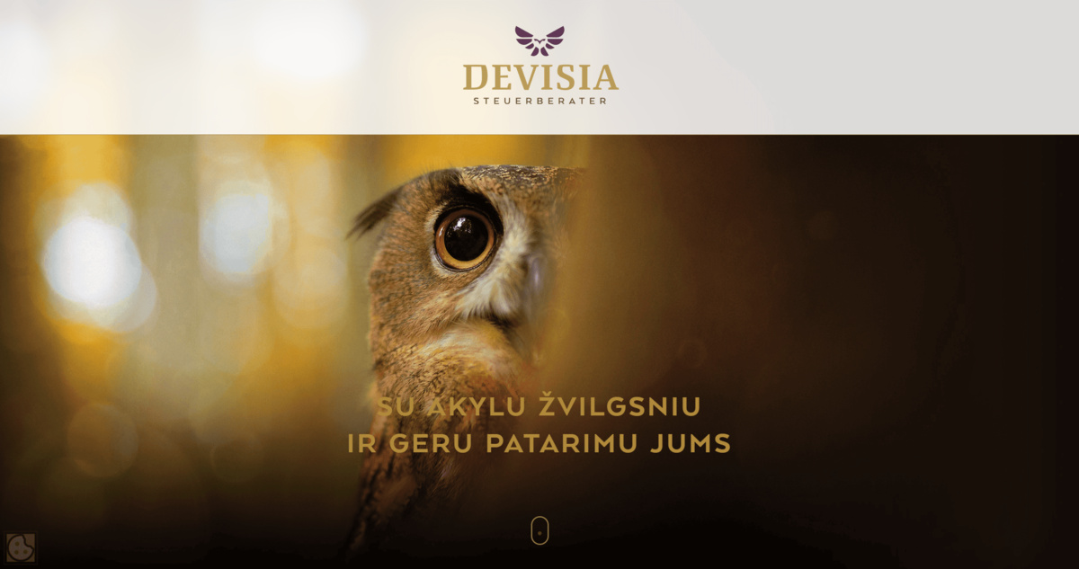 A Devisia yellow website layout