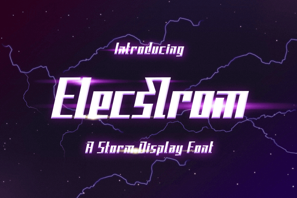 A storm display font