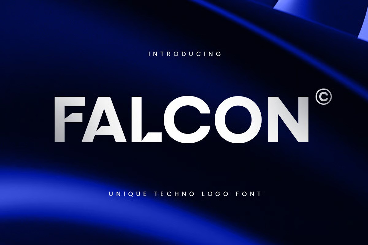 An unique techno logo font