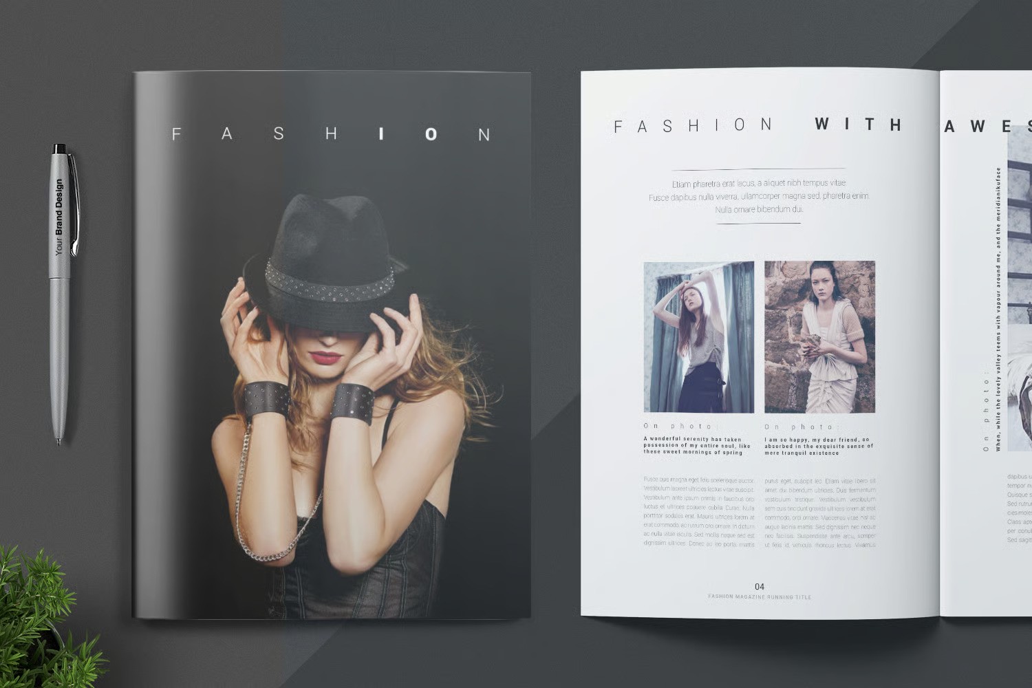 A fashion magazine template