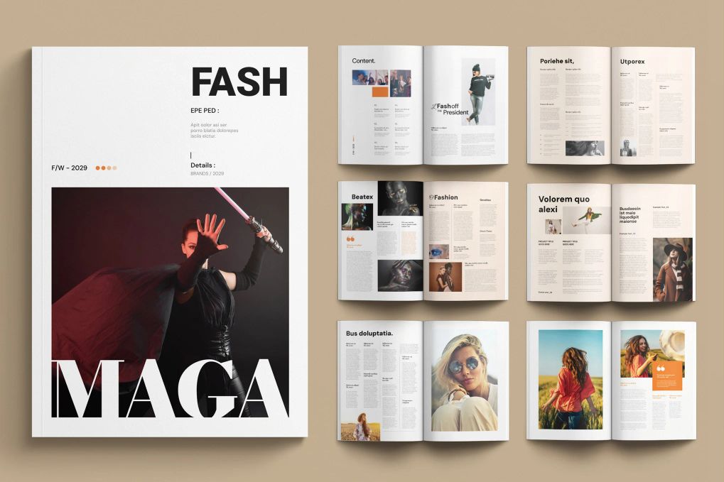 A fashion magazine template