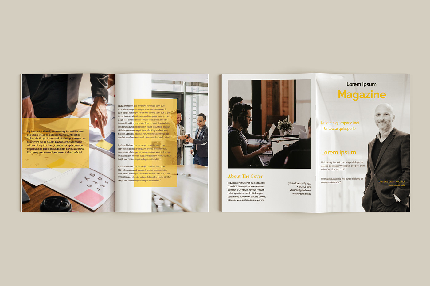 A free 14 page magazine template