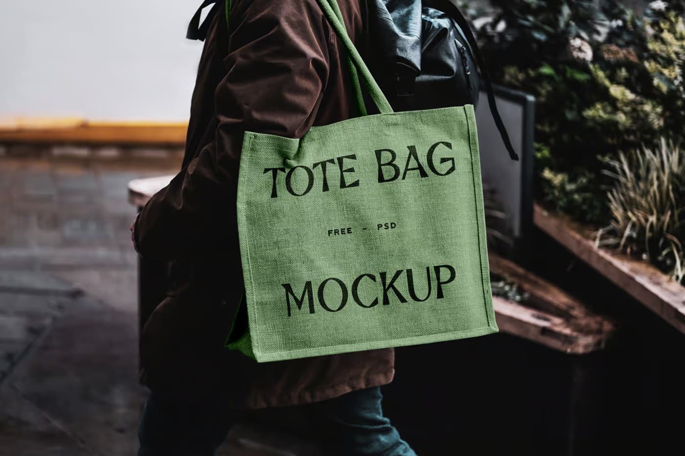 A free eco bag mockup