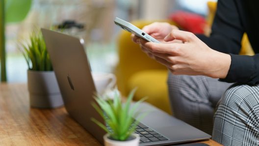 A person using smartphone