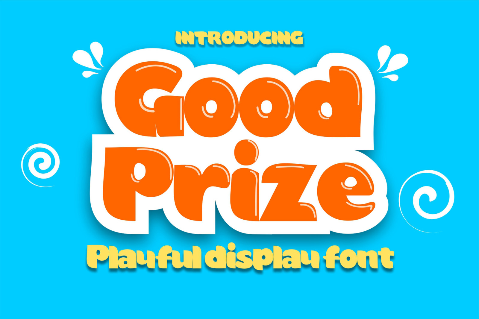 A playful display summer font
