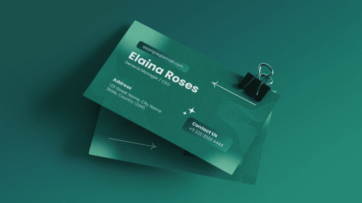 A gradient business card templates cover
