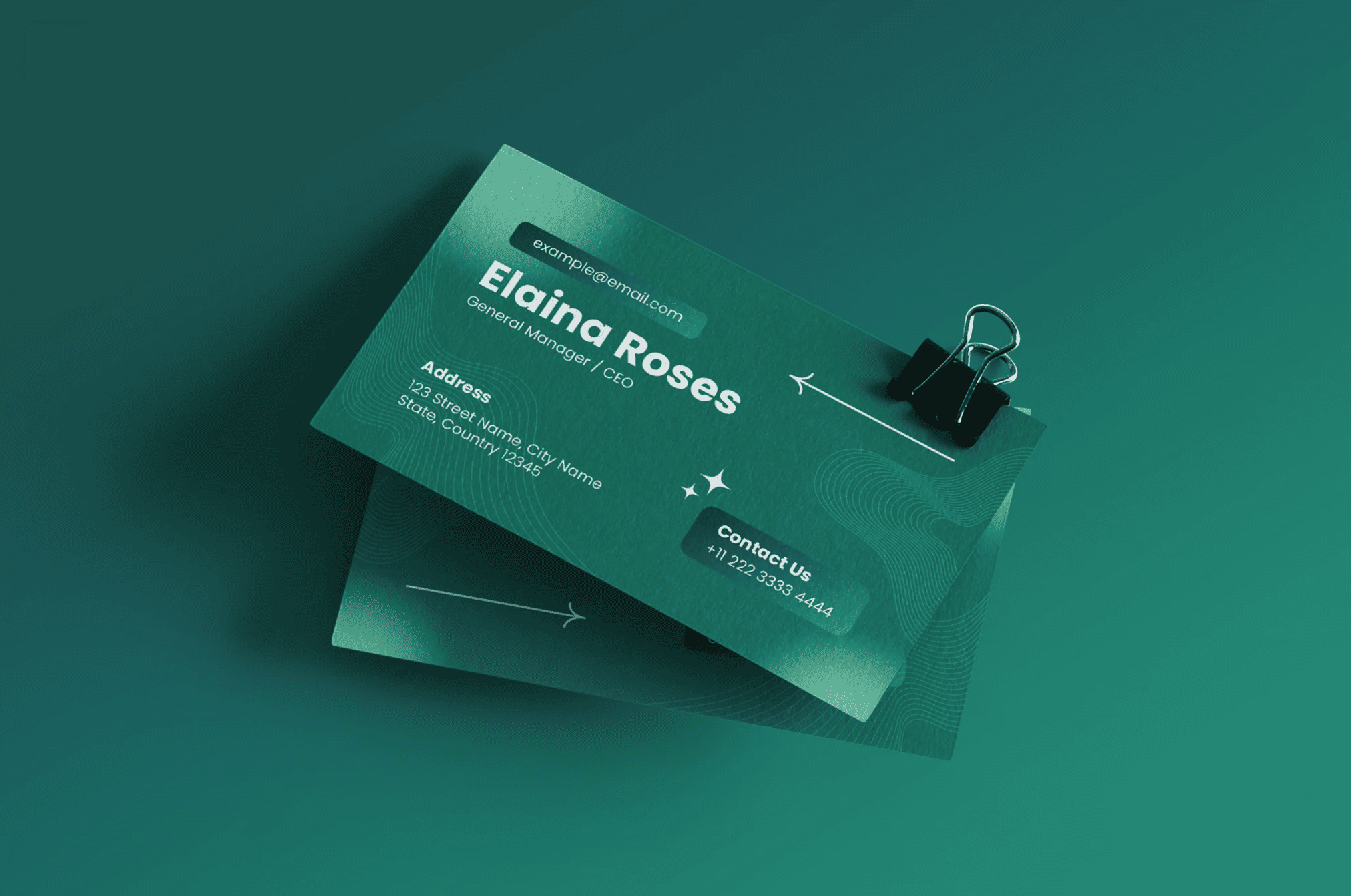 A gradient business card templates cover