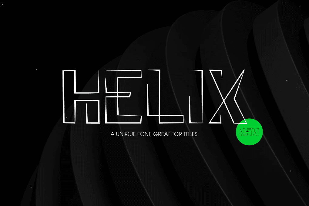 An unique title font