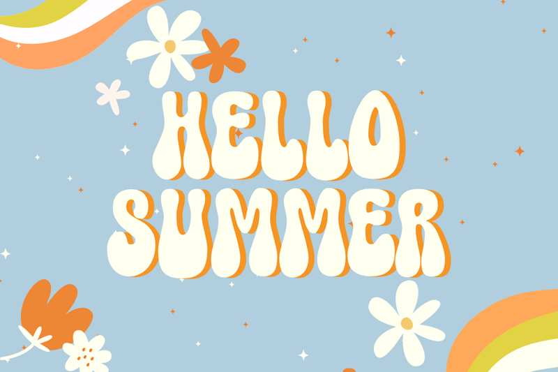 A free retro style summer font