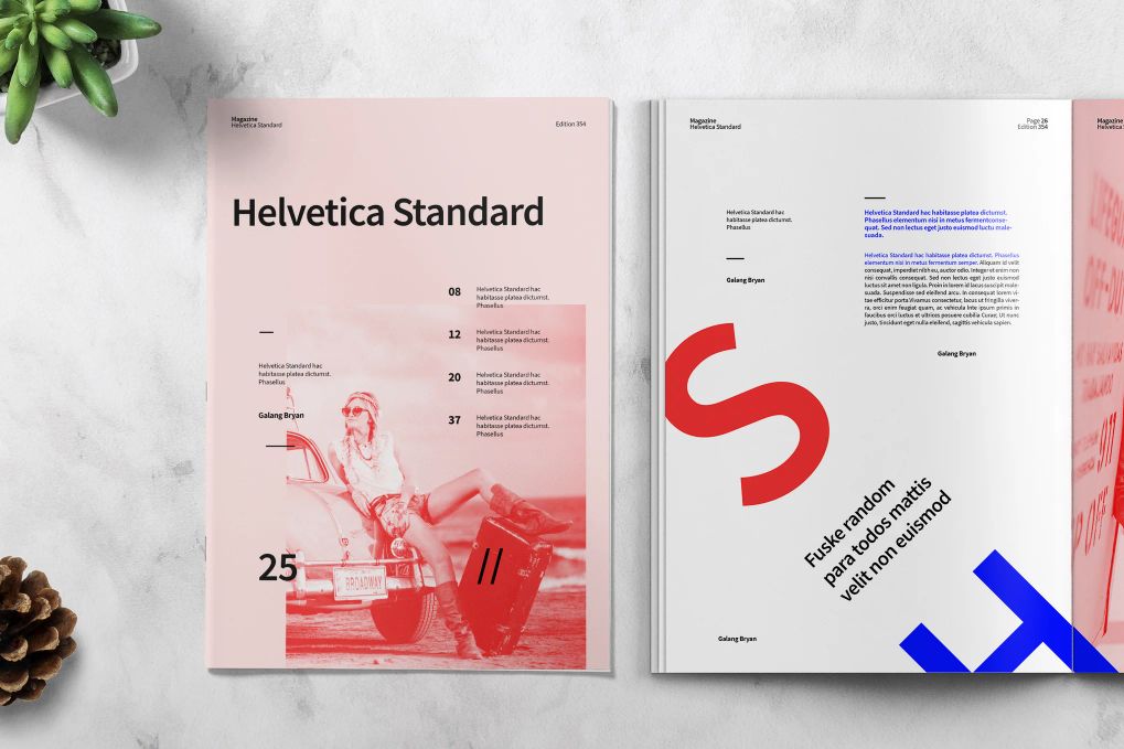A modern magazine layout template