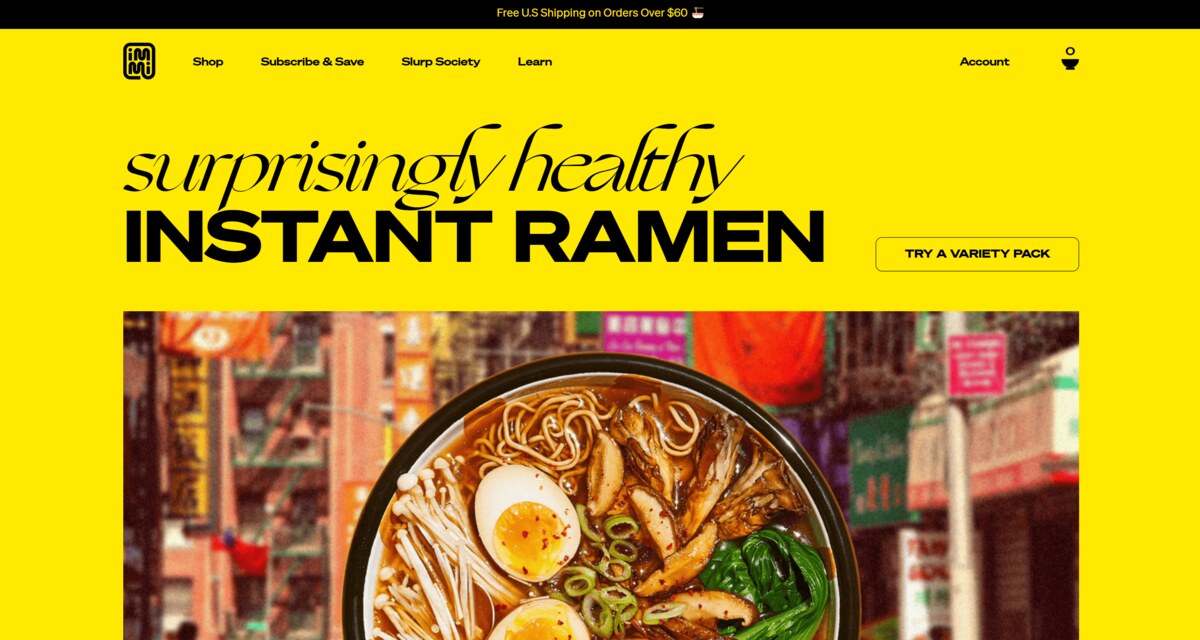 A static website in yellow color