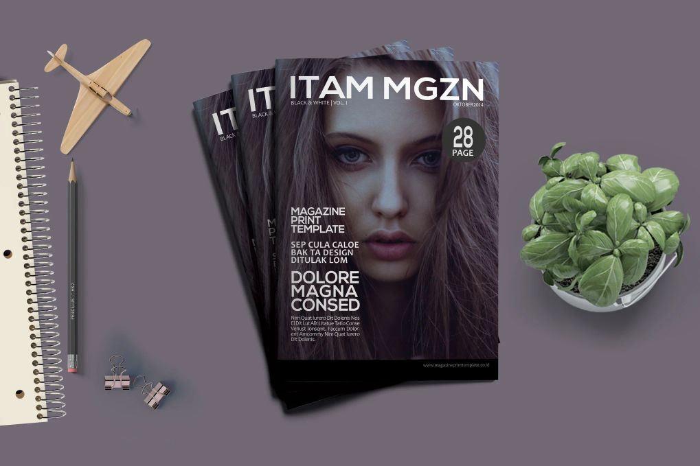 A fashion magazine template