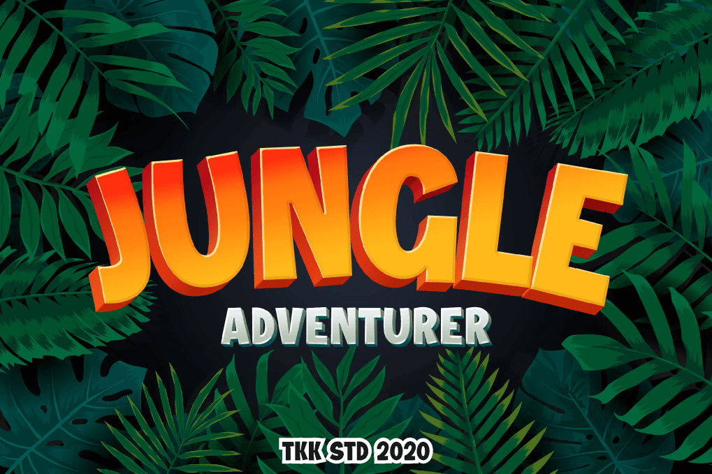 A jungle gaming font