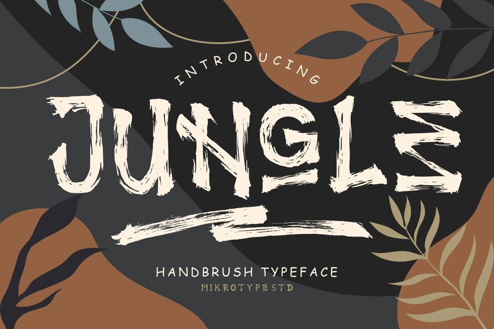 A jungle hand brush typeface