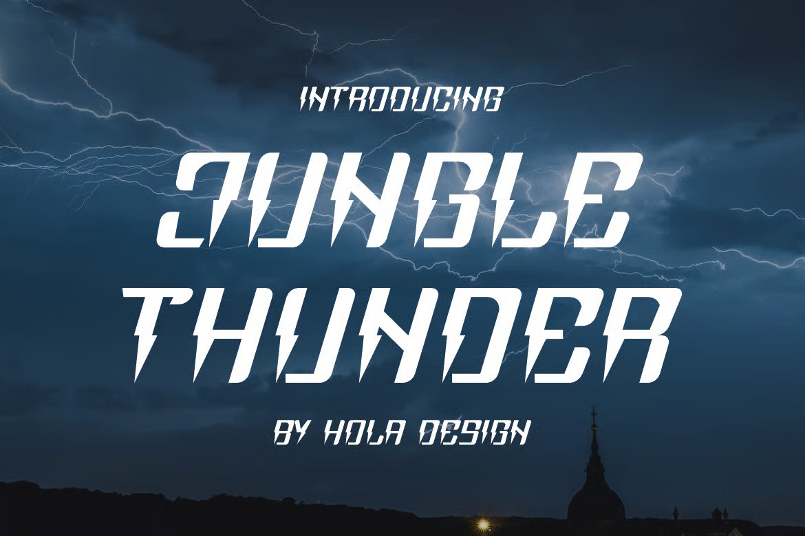 A thunder lightning font