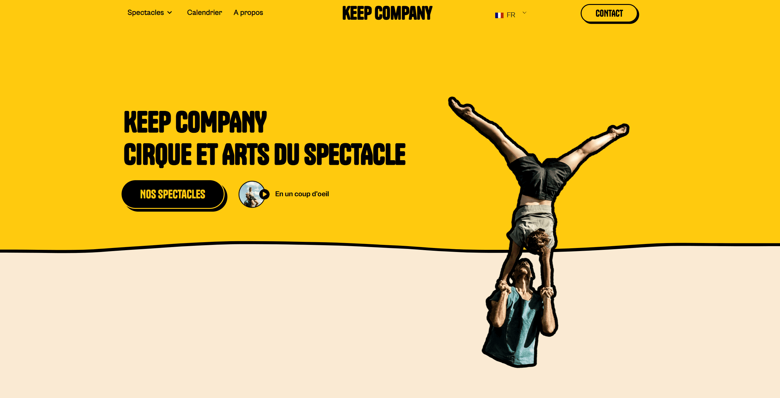 A Keep Company yellow web layout