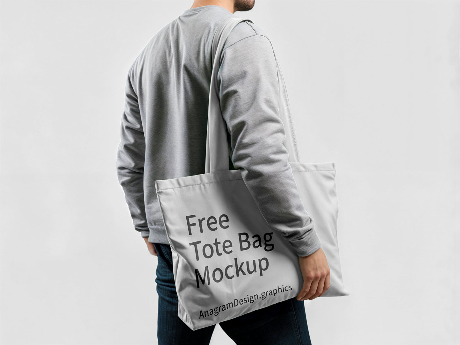 A free large tote bag mockup